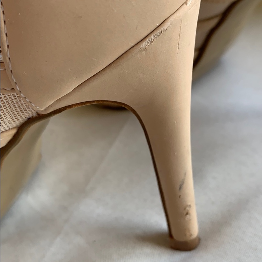 Beige Mesh Heels - Picture 5 of 5